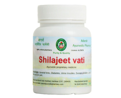 Шиладжит вати Адарш Аюрведик (Shilajeet vati Adarsh Ayurvedic), 40 грамм ~ 110 таблеток