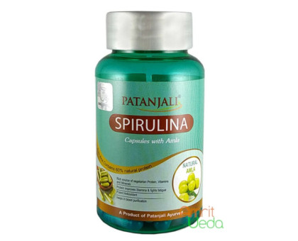 Спіруліна плюс Амла Патанджалі (Spirulina with Amla Patanjali), 60 капсул