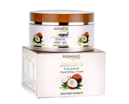 Крем живить з кокосом Сундарья Патанджалі (Coconut nourishing cream Saundarya Patanjali), 50 грам